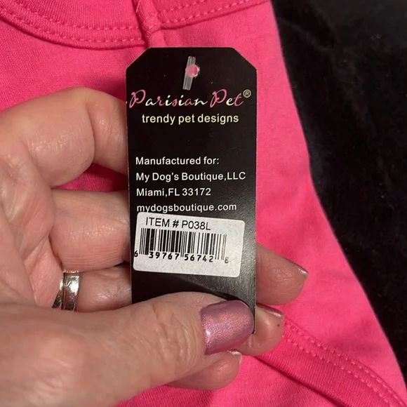 BNWT PARISIAN PET PINK BARKING DIVA COTTON OVER THE HEAD DOGGY TANK TOP … - Picture 5 of 9
